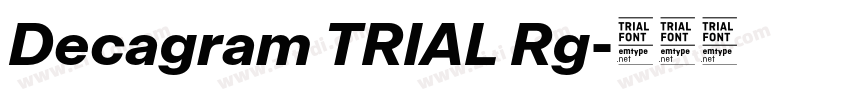 Decagram TRIAL Rg字体转换